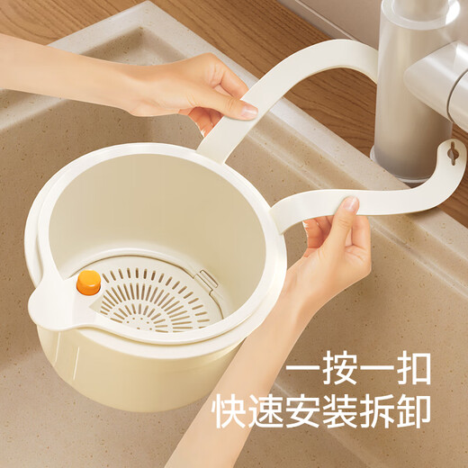 Enjoyment House Hanging Kitchen Sink Drain Basket Sink Artifact Household Dishwashing Sink Leftovers Filter Basket Kitchen Waste Residue White Press and Pour
