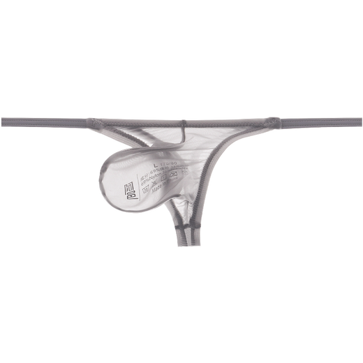 Ayi men's ice silk stretch thong seamless sexy thin strap close-fitting T-pants rose red M