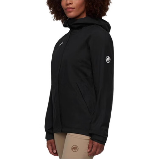 MammuT Alto Outdoor DRYTour Windproof Waterproof Lightweight Breathable Solid Color Hooded Long Sleeve Jacket Women's Black Black XS