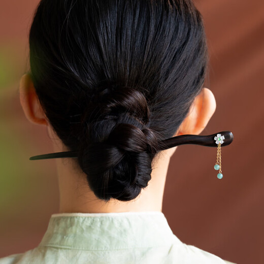 Kamalun (KAMALUN) hairpin new Chinese style sandalwood hairpin ancient style coiled jade hairpin high-end daily wear headwear Chinese Valentine's Day gift hairpin + brand gift box without engraving