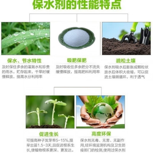 Agriculture and forestry water-retaining agent drought-resistant agricultural water-locking and moisturizing ultra-high water-absorbent soil improvement manufacturer wholesale drought-resistant water-retaining agent 25 kg powder 800 times