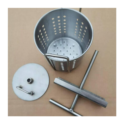 Stainless steel press, juicer, fruit, Chinese medicinal juice, vegetable fillings, squeezed water, distiller's grains press, manual honey press, 1.5 liter stainless steel small juicer with 2 filters included