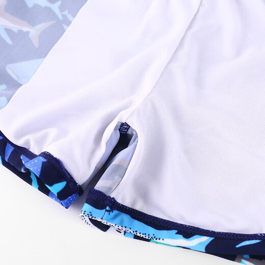 Quick-drying sunscreen new children's swimsuit for boys and girls split quick-drying professional swimsuit for older children and girls swimsuit suit Shark Blue 140 (4XL) Recommended height 130-140cm