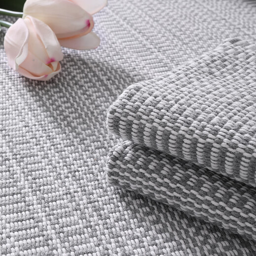 Guhe Sofa Cushion Four Seasons Universal Non-Slip 2025 Nouveau coton lin en lin tissé simple en tissu moderne Senya-Gray Lace 1105 110cm * 260cm