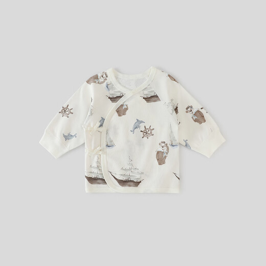 Bali piglet baby half-back clothes newborn pure cotton pajamas spring and autumn monk clothes baby tops 52 size maternity room newborn clothes Captain Badger 52