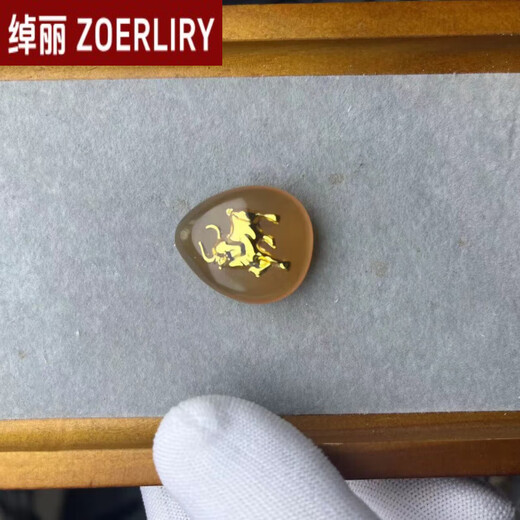 ZOERLIRY Herring Stone Necklace Black Green Throat Bone Fish Shocking Bone Raw Stone Twelve Zodiac Pendant Peace Buckle Jewelry Gemstone Bracelet Herring Stone 8g-Zodiac Snake