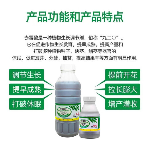 Genuine 3% 920 gibberellic acid plant growth regulator to accelerate germination, advance flowering, expand fruit trees and increase yields 3% gibberellic acid 500ml*2 bottles