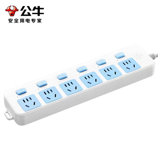 Bull (BULL) power strip//terminal board/pull line board 6-position sub-controller, total length 3 meters GN-317 (unit)