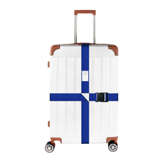 
Pangdonglai quality suitcase strap fixed belt cross packing with snap-on customs lock travel lever red white blue cross