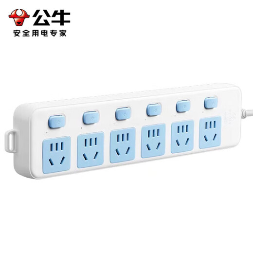 Bull (BULL) power strip//terminal board/pull line board 6-position sub-controller, total length 3 meters GN-317 (unit)