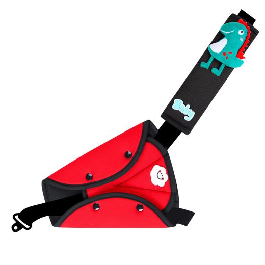 Johnson Automobile Child Seat Belt Fixer Anti-Strangle Shoulder Protector Set Car Baby Belly Protector Pink Seat Belt Adjuster + Rabbit Shoulder Protector