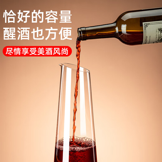 DKO white wine glass glass wine dispenser high-looking wine cup wine jug water set wine set red wine glass decanter set wine bottle 300ml straight slant mouth decanter 1 piece
