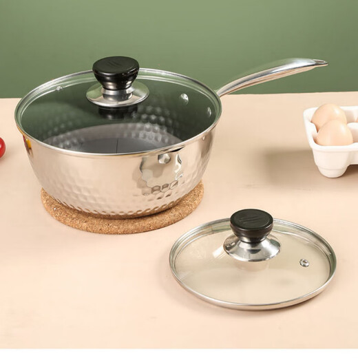 Ye Yu pot lid tempered glass wok 30/28/26 large size stainless steel high temperature resistant pot lid round lid universal explosion-proof 28cm suitable for pot mouth inner diameter 27.5-28.5 black round lid beads + tempered glass