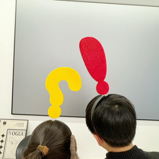 Creative headband arrow question mark symbol headband concert photo artifact fun funny headband conspicuous headband red question mark