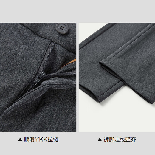 Heilan House Casual Pants Men's Light Business Fashion Series Slim Pants Men's Spring and Autumn Dark Gray 8V 34 175/88A Recommended 143~150Jin Jin equals 0.5 kg