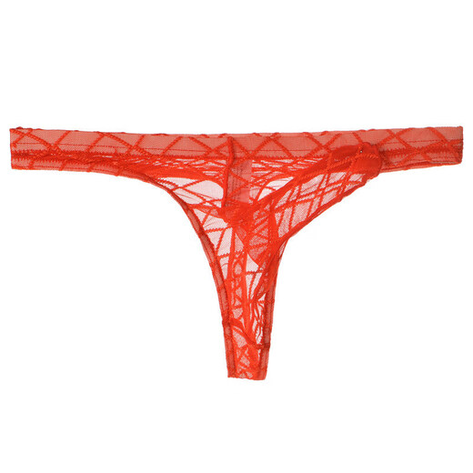 SMVP transparent underwear for men Junye mesh elephant trunk thong sexy breathable unobstructed bullet separation men white M