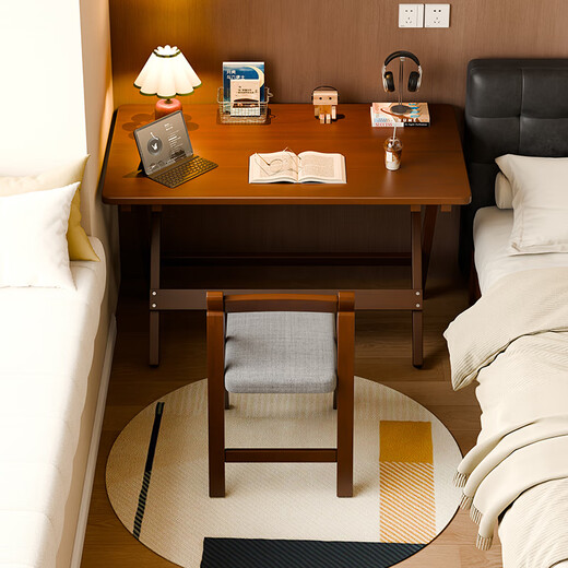 Jiayi solid wood folding desk student home computer table study table study desk small apartment bedside writing table