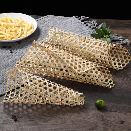 Fully suitable bamboo steaming mat bamboo steaming mat anti-stick pot bottom stewed fish anti-paste artifact hexagonal bamboo grate 9 up to 10 pieces