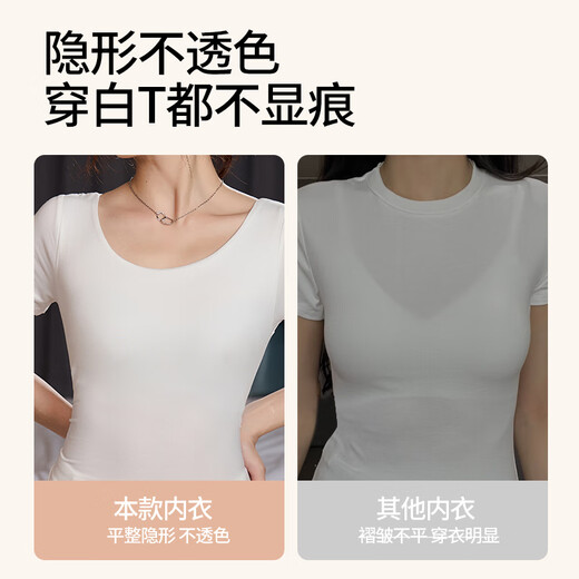 雅鹿粉底液内衣女2025夏季无钢圈聚拢不透隐形固定杯无痕露背文胸罩 粉底液肤 细肩带 S 【32/70ABC】