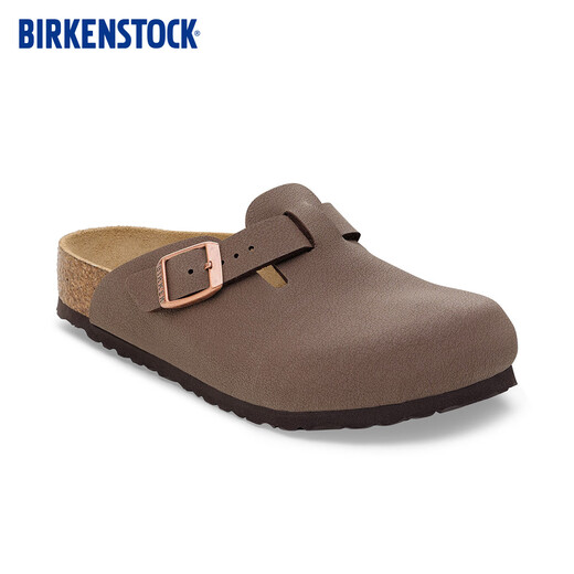 BIRKENSTOCK German imported new children's fashion cork outer wear Boston toe slippers Mocha brown narrow version 1030809 34