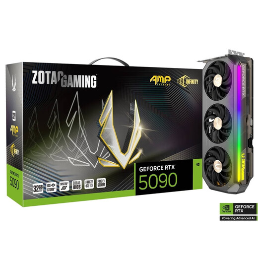 ZOTAC RTX5090 graphics card Extreme AMP Extreme INFINITY 32G Game AI reasoning design editing independent graphics card Self-operated brand new Three-year warranty