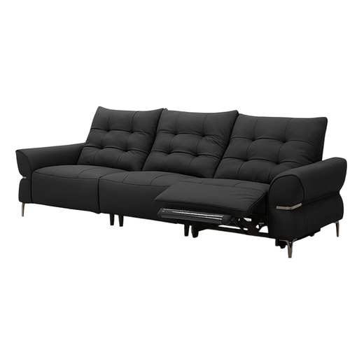 乐至宝LAZBOY真皮沙发客厅新款电动功能沙发零靠墙复古沙发巴赫683 曜石黑-2.41米-三人左电动