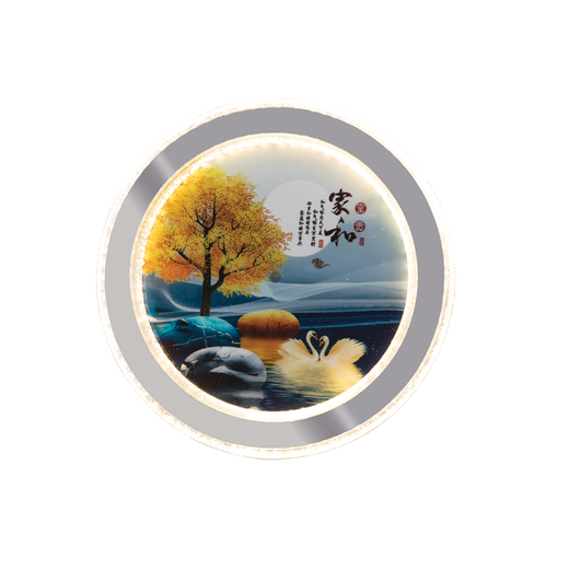 臣祥主卧床头画灯轻奢现代高级新壁灯卧室床头灯客厅背景墙壁画灯楼梯 9893石来运转-暖光-280