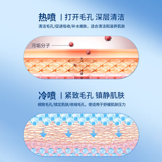 Relieve dryness, facial steamer, hot and cold dual-spray face steamer, household moisturizing nano-spray facial mask hydration device, fully upgraded, daily good things for women and men in autumn and winter, pure white Z16