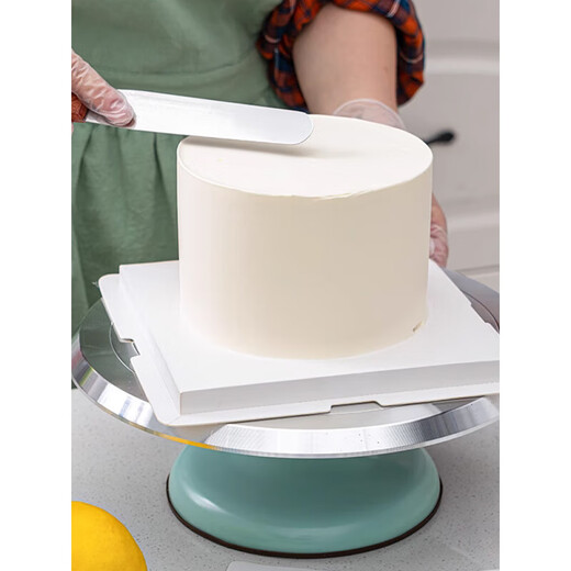 Pulian Aluminum Alloy Decorating Turntable Decorating Table Base Special Birthday Cake Turntable Home Commercial Baking Dessert Tool 12-inch Pink Alloy Turntable + Base