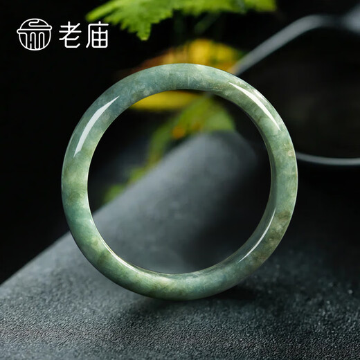 Laomiao Jadeite Bracelet A Grade Waxy Jade Bracelet Women’s Jade Bracelet as a Holiday and Birthday Gift for My Wife and Mom Jadeite Oil Green Bracelet 56 Circles