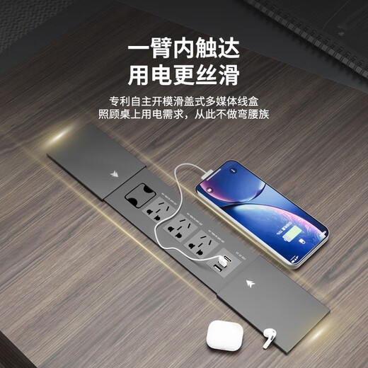 Boxen boss desk, high-end light luxury executive desk, president desk, high-end manager desk, supervisor single office desk and chair combination, 2.0m double cabinet + boss chair + 2.0m file cabinet