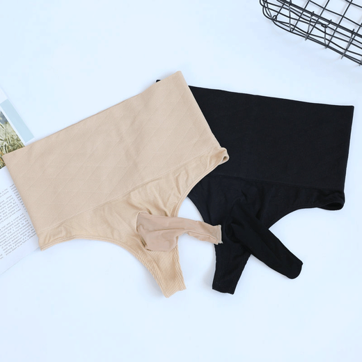 Renduo men's jj set thong sexy and interesting buttocks control tummy control high waist large size men's thong triangle buttocks underwear