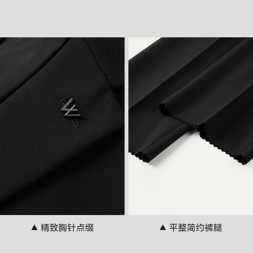 HLA Heilan Home Suit Suit Men's Quality Gentleman Business Wedding Suit Suit Men HTXAD3W017A Black 17 (suit + trousers) L 175/92A recommended 126~140Jin Jin equals 0.5 kg