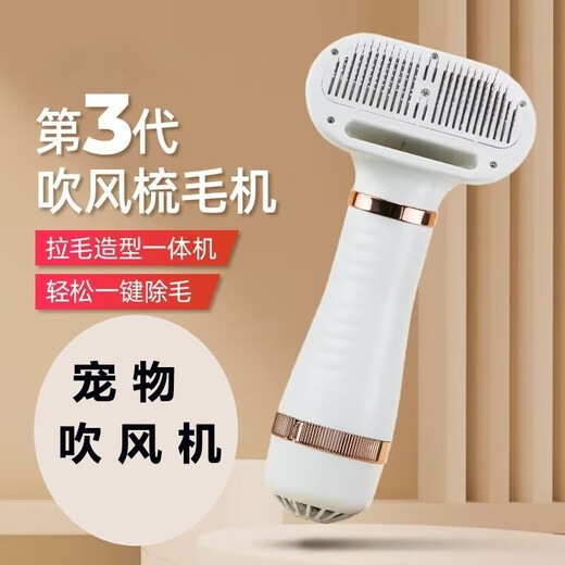 Pet hair dryer, all-in-one quick-drying Bichon Teddy fluffy comb, cat and dog bathing and blow-drying tool, dry + double