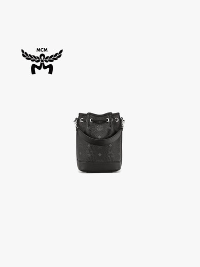 MCM Dessau Frauen Mini Crossbody Body Draw Knorder Eimer Bag Damenbeutel Schwarz Mini