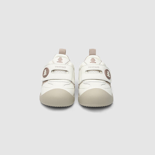 Ying's YEEHOO baby toddler shoes spring and autumn new style boys and girls non-slip functional shoes small baby early stage children's shoes antibacterial shoes milk coffee strips - four seasons style 20 sizes recommended foot length 12.6-13.0cm