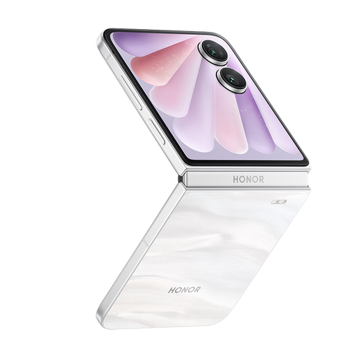 Honor magic vflip2 folding screen mobile phone National subsidy Honor Magic V Flip2 Honor small folding moon shadow white 12GB+512GB official standard configuration