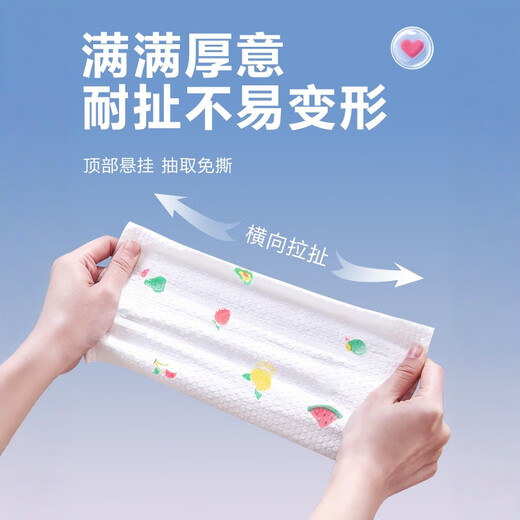 JCZS German brand kitchen rag paper towel hanging removable lazy rag wet and dry kitchen paper disposable 3 packs/larger and thicker 600 packs printed style thickened and washable