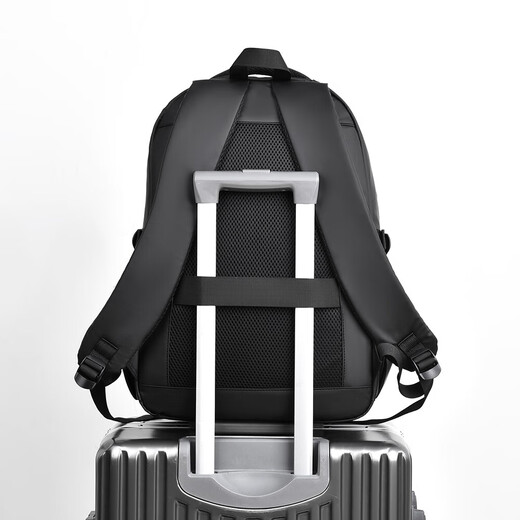 Herrengeschäft pendeln leichte Rucksack mit großer Kapazitäts-Rucksack College-Student 16-Zoll-Laptop Schoolbag Grey [wasserdichtes und abgenutzte Material]