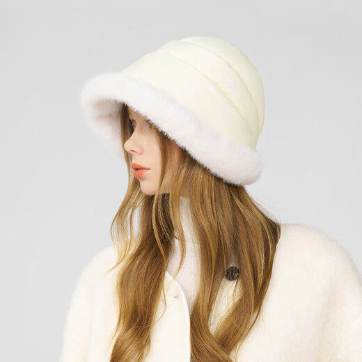 Kenmont cute plush windproof and warm fisherman hat for women with large head circumference, down coldproof ear protection and temperament basin hat km-5283