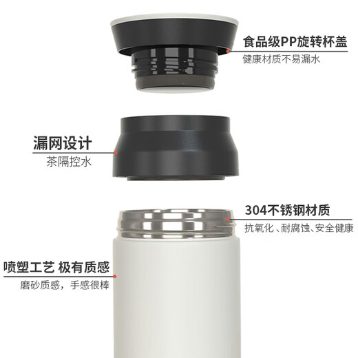 承琉郁金香保温杯文艺创意简约水杯子森系个性女生款保温瓶真空不锈钢 平盖杯350mlWT3291郁金香