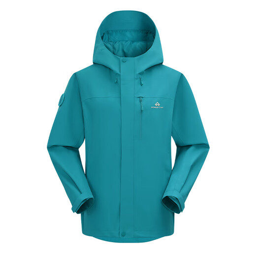 Pathfinder Blue Bird Jacket Hard Shell Women's Three-in-One Outdoor Windproof and Waterproof Jacket Mountaineering Jacket Men's Breathable Jacket Turquoise Blue-Single Flush No Liner XL