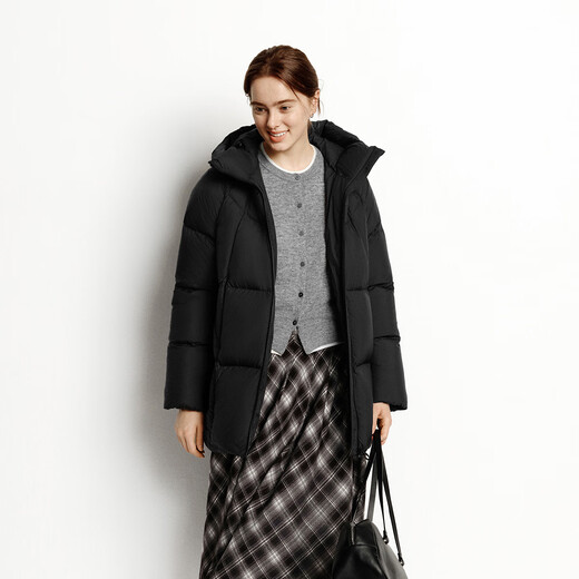 Semir Easy | Down Jacket Women's Winter Mid-Length 90 Down Three-Proof Turtle Back Raglan 2025 Jacket 109725113003