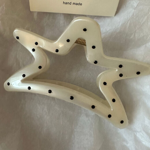 Korean version of polka dot gripper for women 2025 new style back of head hairpin temperament shark hairpin hairpin hairpin red bow