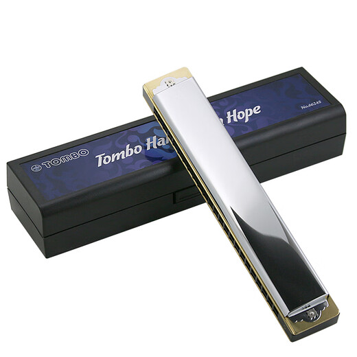 
Tongbao (TOMBO) Japanese tombo Tongbao harmonica adult performance grade children's 24-hole polyphonic harmonica C tune 6624S_Pro modified copper grid model (_Notes modular)