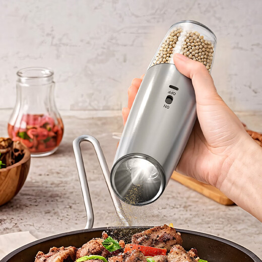 CLITON electric pepper grinder rechargeable stainless steel pepper black pepper sea salt gravity induction grinding bottle seasoning bottle