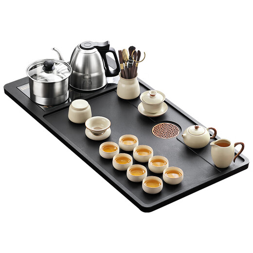 Shangyanfang tea set with tea tray, tea and water all-in-one fully automatic tea table high-end kung fu tea making set