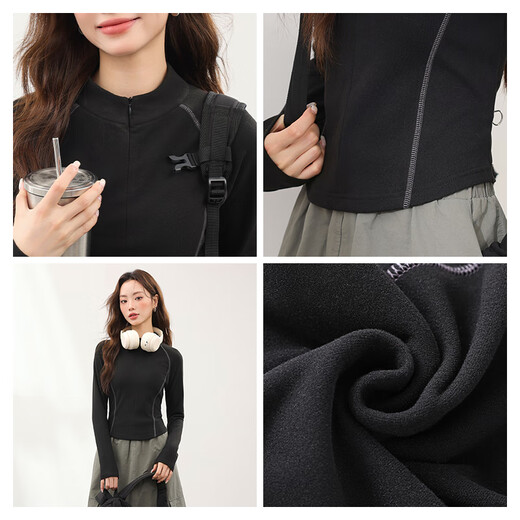 MJ STYLE contrasting color half turtleneck thin velvet bottoming shirt for women 2026 autumn and winter new half zipper stand collar waist slimming long-sleeved top