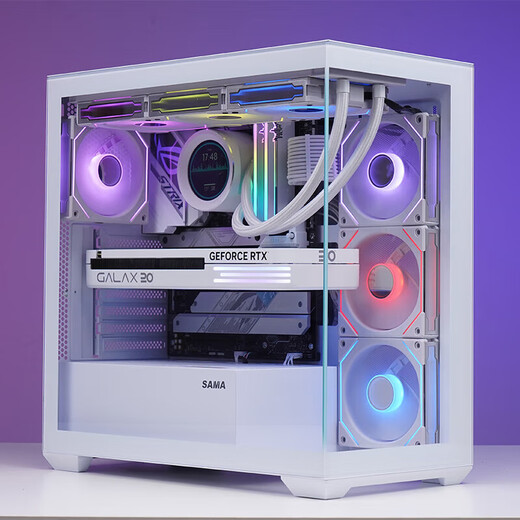 SAMA Lianying boîtier de chambre blanc avec vue sur la mer/nouveau royaume/grand royaume côté verre transparent boîtier hôte d'ordinateur de bureau ATX MAT ITX boîtier d'ordinateur SAMA Lianying boîtier unique noir