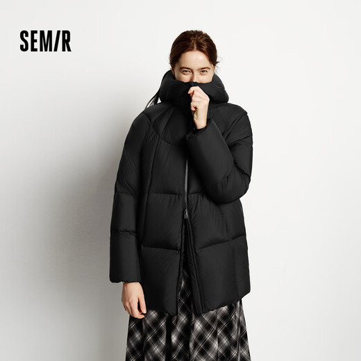 Semir Easy | Down Jacket Women's Winter Mid-Length 90 Down Three-Proof Turtle Back Raglan 2025 Jacket 109725113003